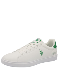 U.S. POLO Ανδρικό Sneaker Λευκό/Πράσινο BYRON001 WHI-GRE03
